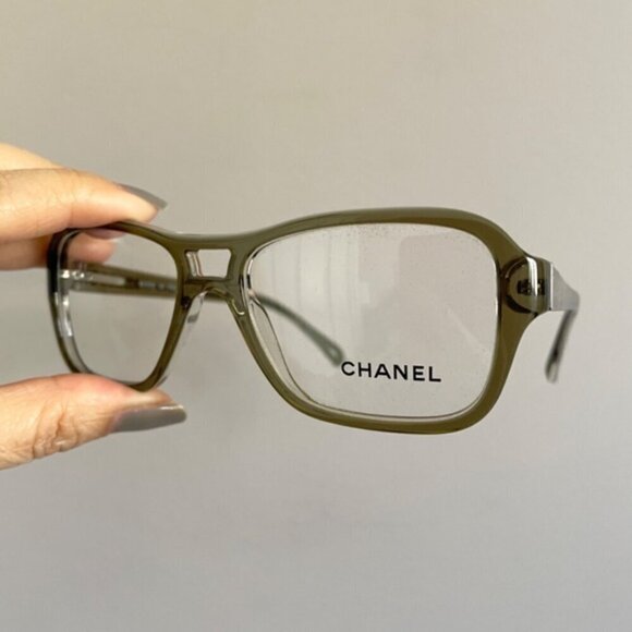 Chanel Green #3210 Aviator Glasses Frames - Full Set, **New In Box*** - Picture 9 of 14